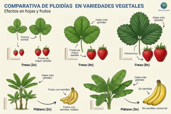 poliploidía vegetal y mejora de cultivos