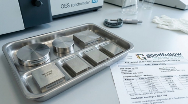 Discos de ensayo y materiales de referencia certificados para análisis en laboratorio
